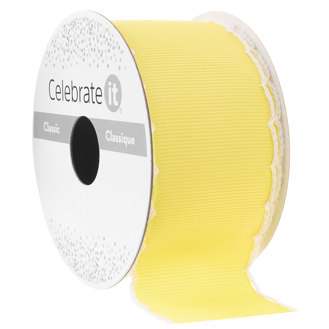 1.5" x 3yd. Grosgrain Yellow Stitched Edge Solid Ribbon by Celebrate It™ Classic